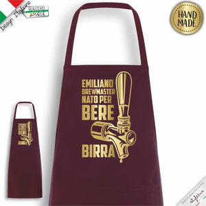 Grembiule "Nato per bere birra"