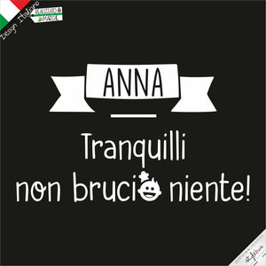 Grembiule per bambini "tranquilli non brucio niente."