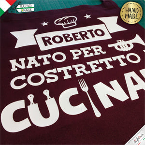 Grembiule "Nato per Trombare, costretto a cucinare"