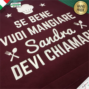 Grembiule "se bene vuoi mangiare..."