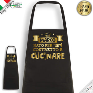 Grembiule "Nato per Trombare, costretto a cucinare"