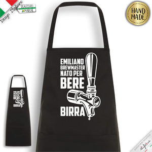 Grembiule "Nato per bere birra"