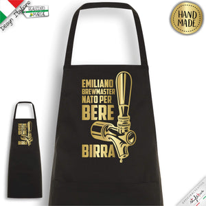 Grembiule "Nato per bere birra"