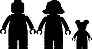 ADESIVI FAMIGLIA MATTONCINI LEGO