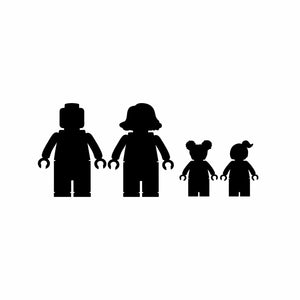 ADESIVI FAMIGLIA MATTONCINI LEGO