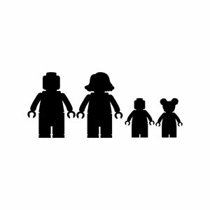 ADESIVI FAMIGLIA MATTONCINI LEGO