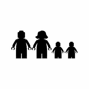 ADESIVI FAMIGLIA MATTONCINI LEGO
