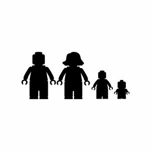 ADESIVI FAMIGLIA MATTONCINI LEGO