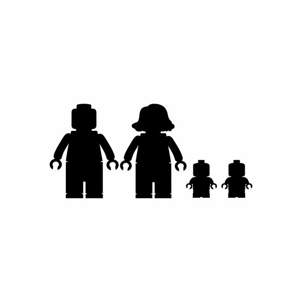 ADESIVI FAMIGLIA MATTONCINI LEGO