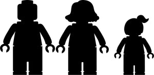 ADESIVI FAMIGLIA MATTONCINI LEGO