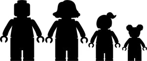 ADESIVI FAMIGLIA MATTONCINI LEGO