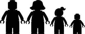 ADESIVI FAMIGLIA MATTONCINI LEGO