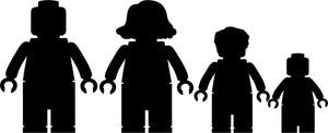ADESIVI FAMIGLIA MATTONCINI LEGO