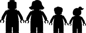 ADESIVI FAMIGLIA MATTONCINI LEGO