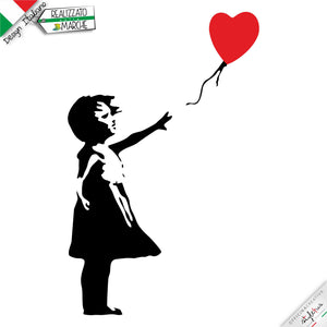 adesivo "Banksy bambina con il palloncino"