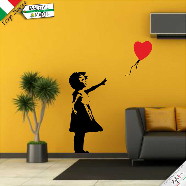 adesivo "Banksy bambina con il palloncino"