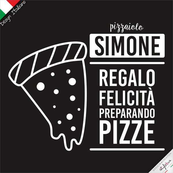 Grembiule  "regalo felicità preparando pizze"