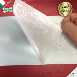ADESIVI FAMIGLIA PERSONALIZZATI