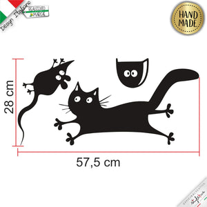 ADESIVO GATTO E TOPO